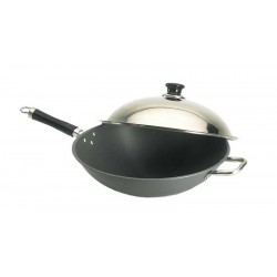 Fire Magic Wok 15-inch Hard Anodized with Stainless Steel Cover