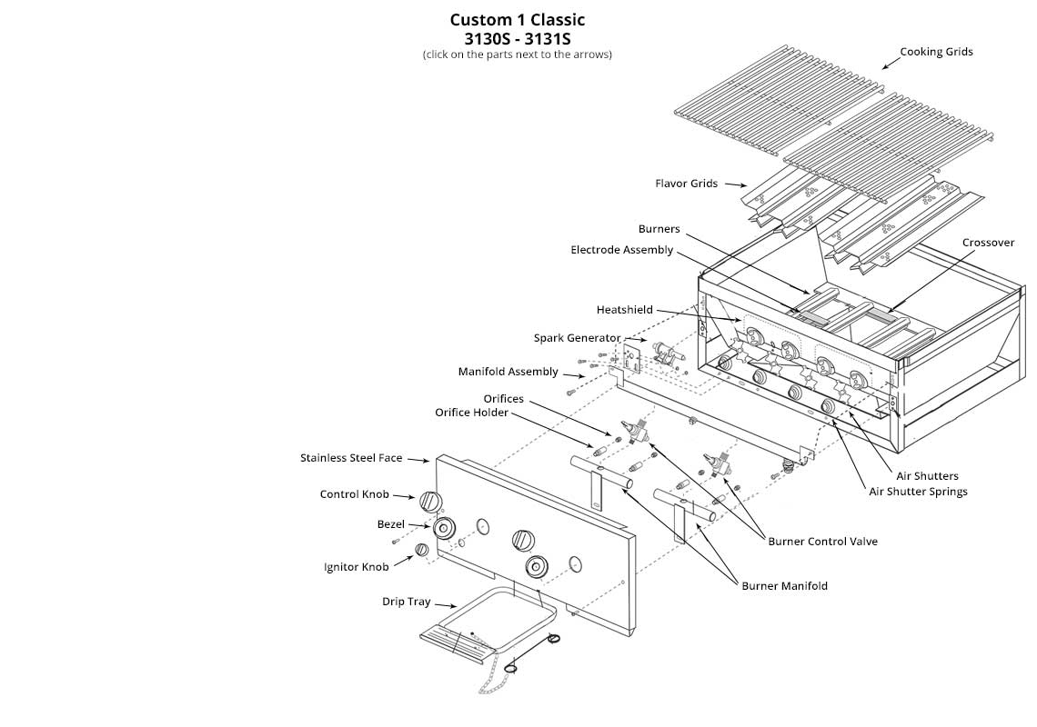 Custom 1 Classic Parts Diagram